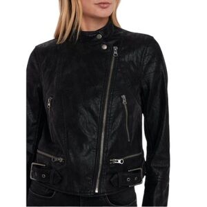 Free People Black Leather Jacket